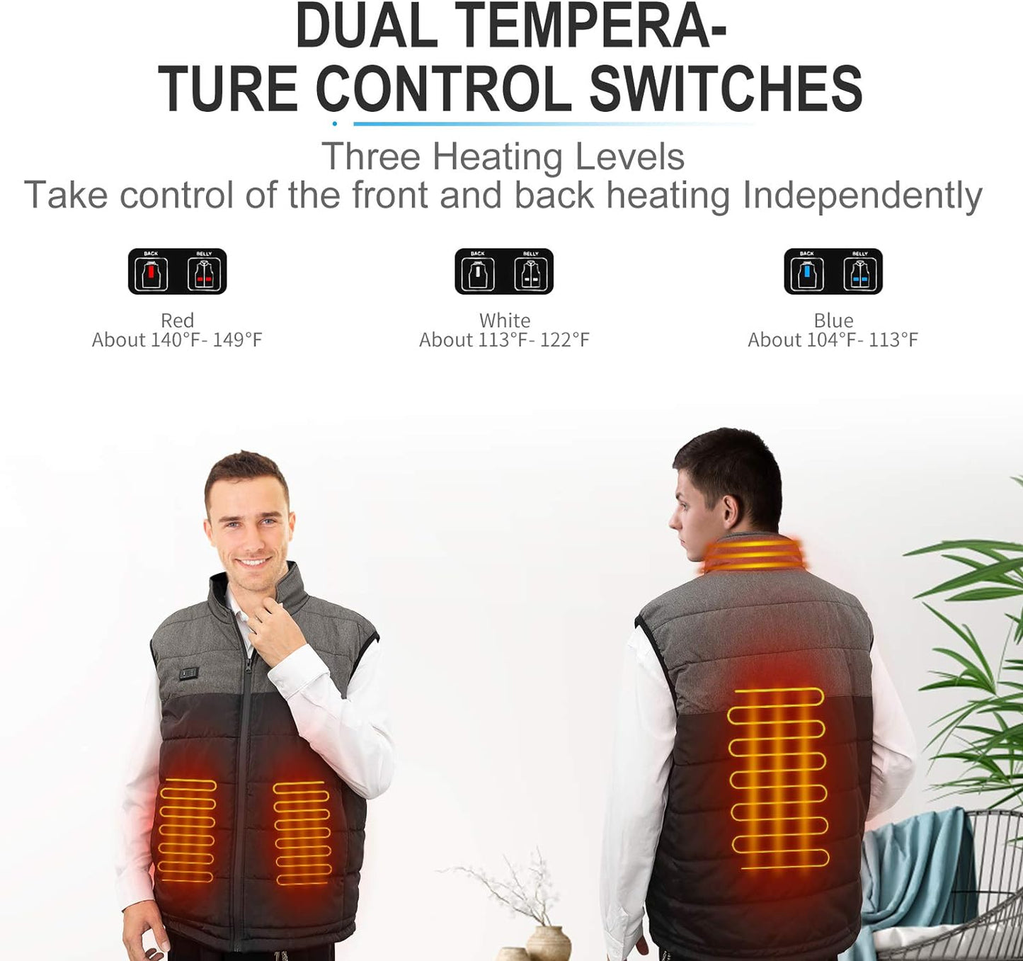 Heated Vest for Men, Mens Heated Vest Outdoor Clothing